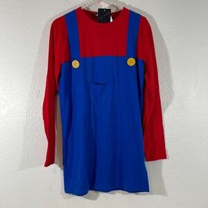 Nintendo Super Mario Bros Long Sleeve Dress Size Medium New